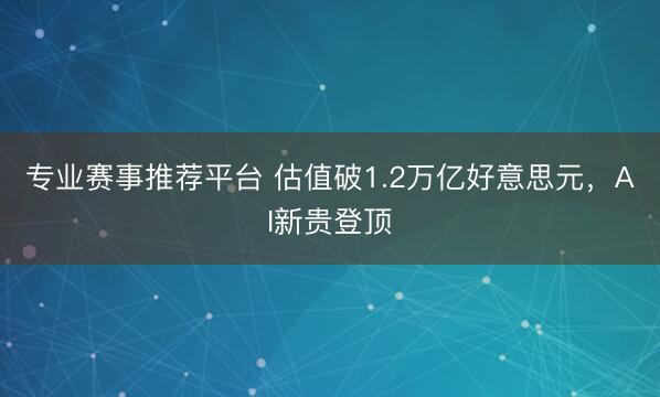 专业赛事推荐平台 估值破1.2万亿好意思元，AI新贵登顶