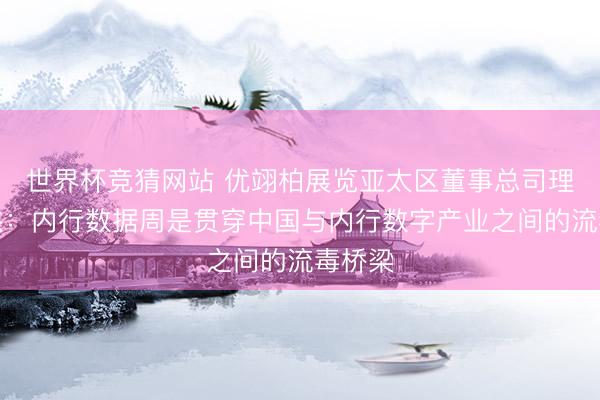世界杯竞猜网站 优翊柏展览亚太区董事总司理安睿杰：内行数据周是贯穿中国与内行数字产业之间的流毒桥梁