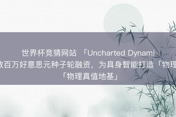 世界杯竞猜网站 「Uncharted Dynamics」完成数百万好意思元种子轮融资，为具身智能打造「物理真值地基」