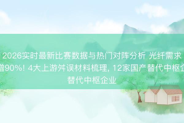 2026实时最新比赛数据与热门对阵分析 光纤需求暴增90%! 4大上游舛误材料梳理， 12家国产替代中枢企业