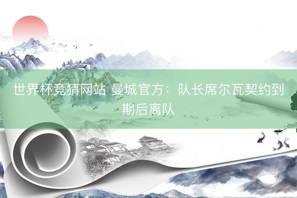 世界杯竞猜网站 曼城官方：队长席尔瓦契约到期后离队